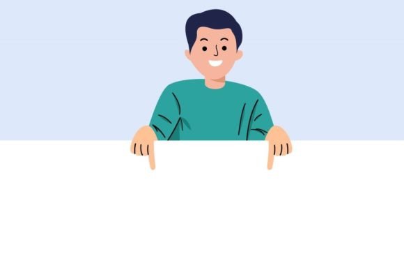 Download Man Showing Copy Space Advertisement - Advert Collection