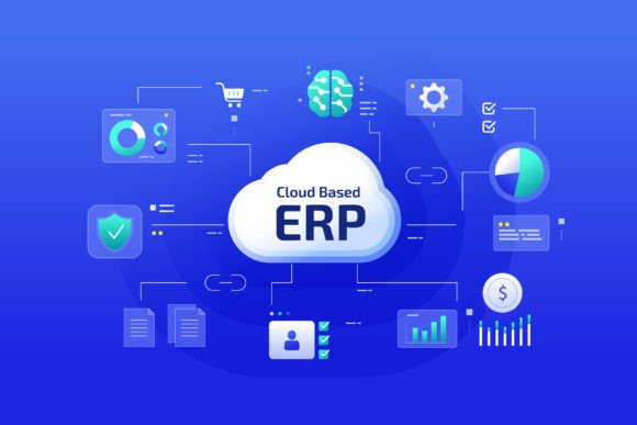 Download Cloud Based ERP System Illustration - Illustration Collection